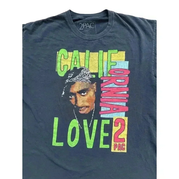 2PAC Tupac Shakur California Love Graphic T-Shirt Rap Hip Hop Men's XL Colorful - Picture 3 of 8